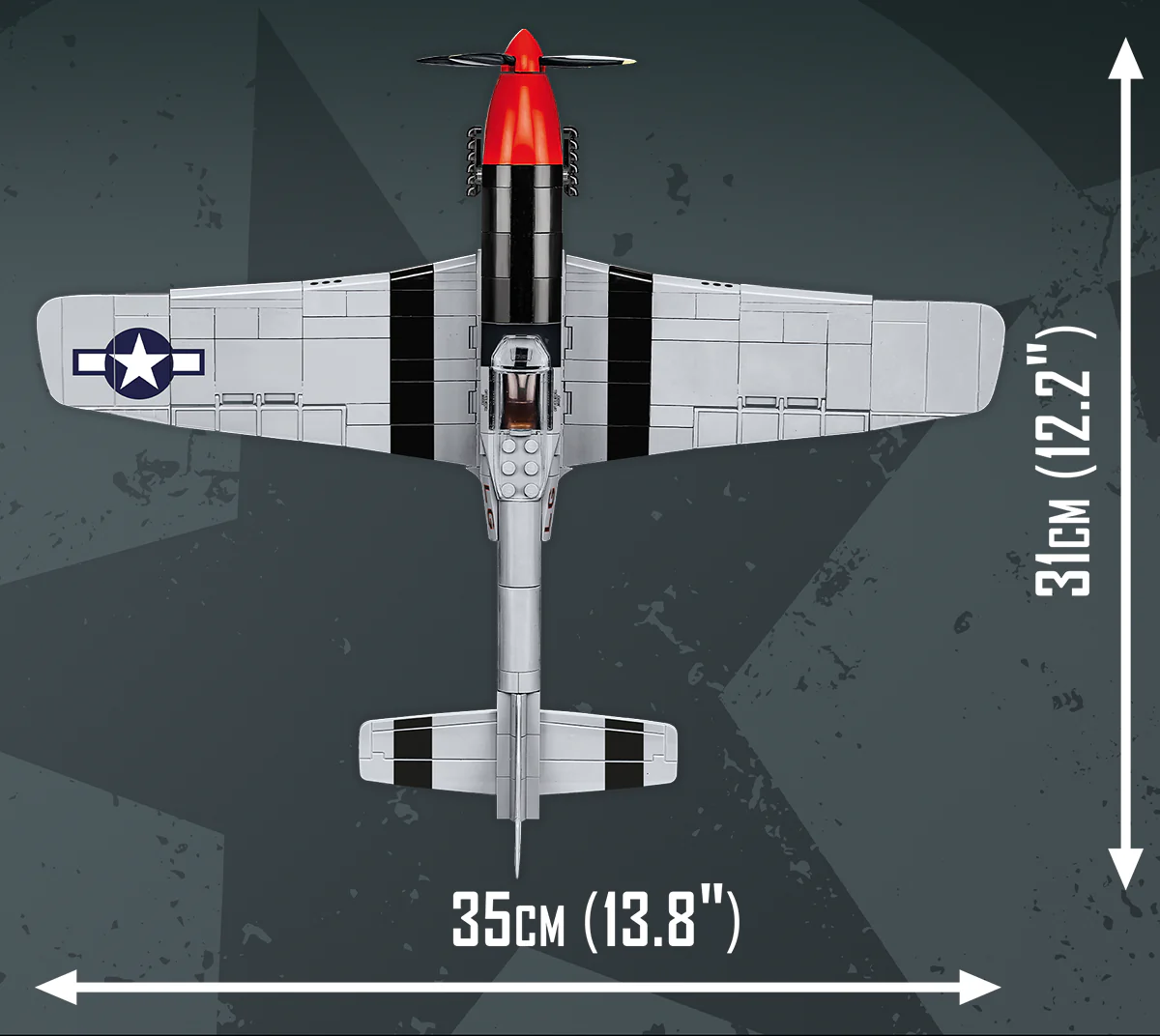 TOP GUN P-51D Mustang Fighter, Version 2: COBI Set #5846 - Image 3
