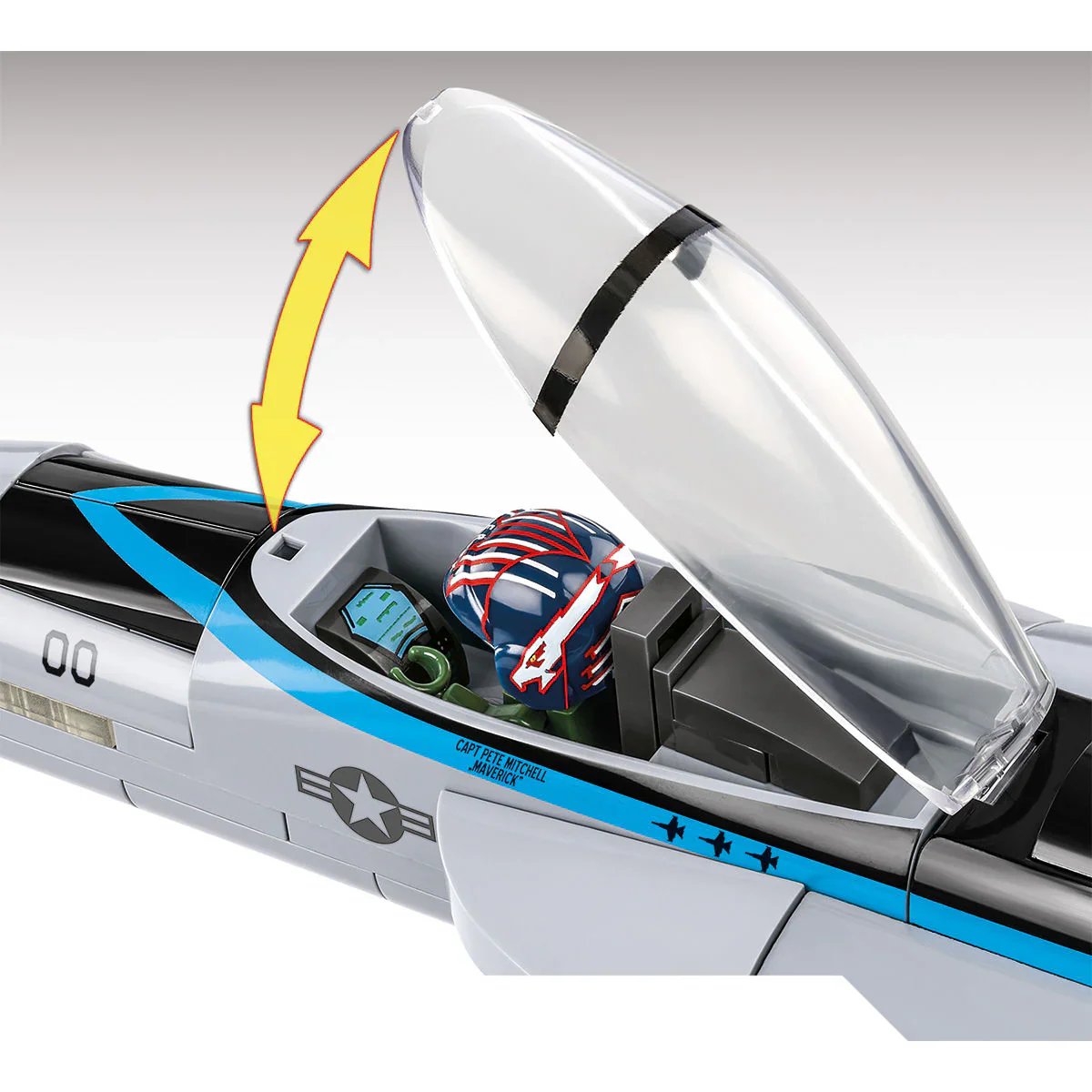 TOP GUN F/A-18E Super Hornet Jet, Version 2: COBI Set #5805A - Image 7