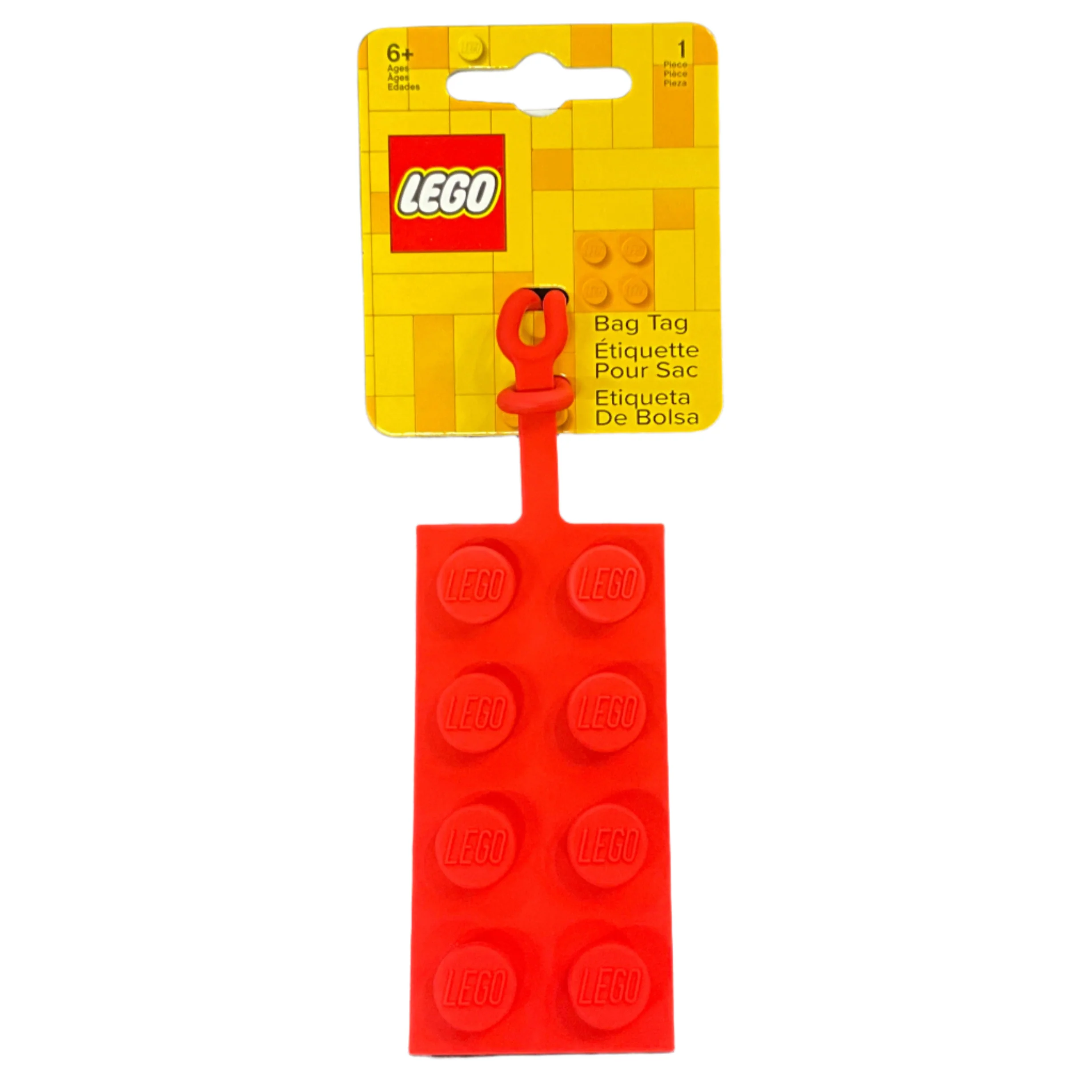 Bag/Luggage Tag, Silicone, LEGO® Plate 2 x 4 Red, 52002