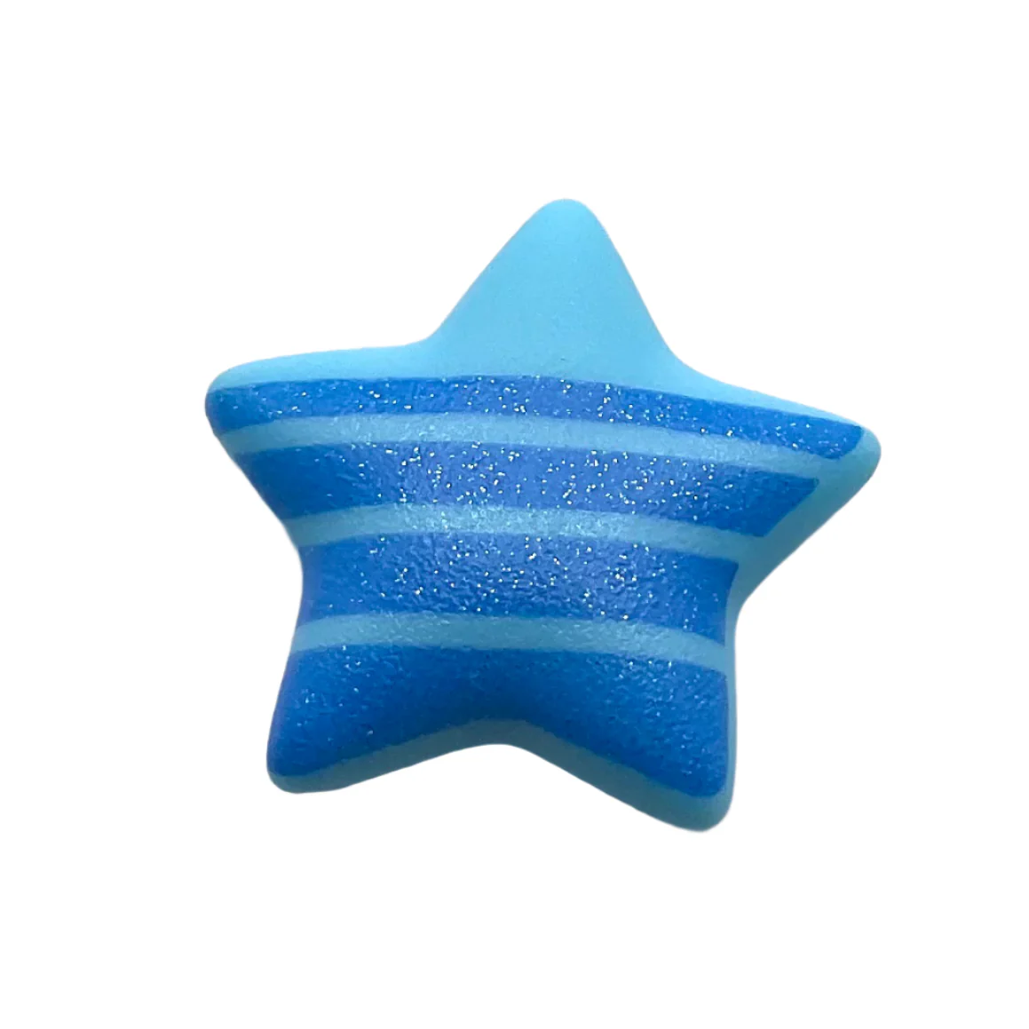 Clikits, Icon Star 2 x 2 Large with Pin with Blue Stripes with Sparkles Pattern, Part# 45462pb01
