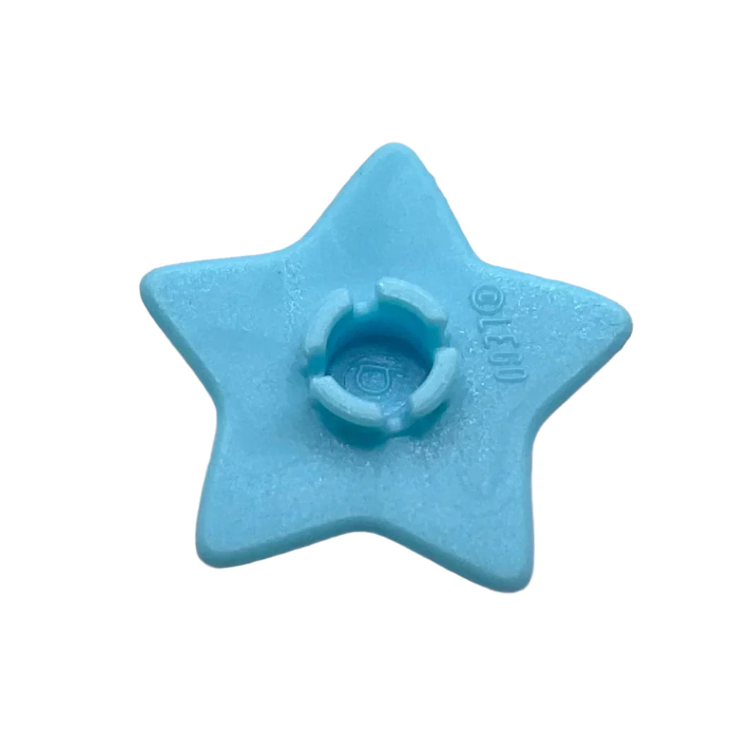 Clikits, Icon Star 2 x 2 Large with Pin with Blue Stripes with Sparkles Pattern, Part# 45462pb01 - Image 2