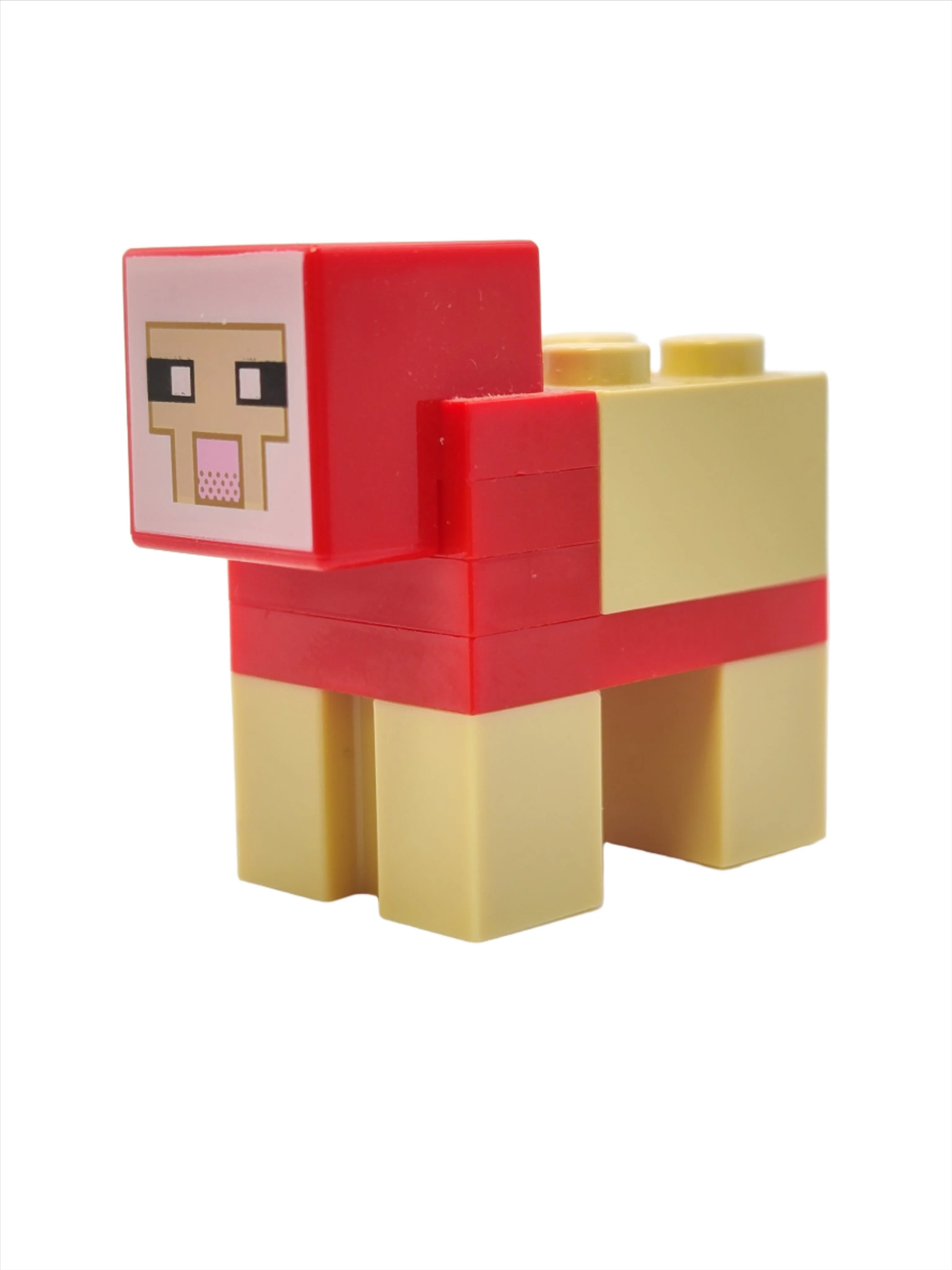 Minecraft Sheep Red - Sheared, minesheep04