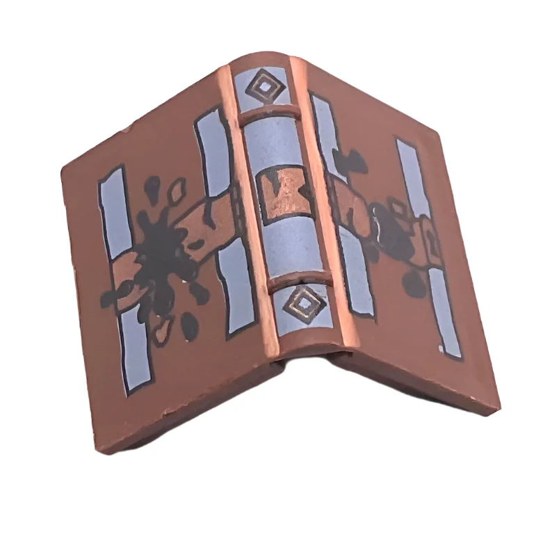 Minifigure, Utensil Book 2x3 with Lock and Black Ink Splotches Pattern (HP Tom Riddle's Diary), Part# 33009pb001